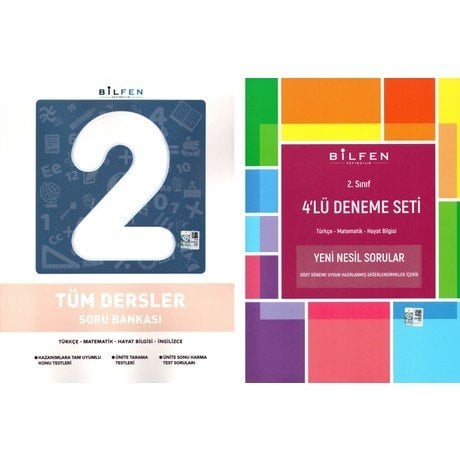 Bilfen Yayınları 2.Sınıf Tüm Dersler Soru Bankası + 4'lü Deneme Seti