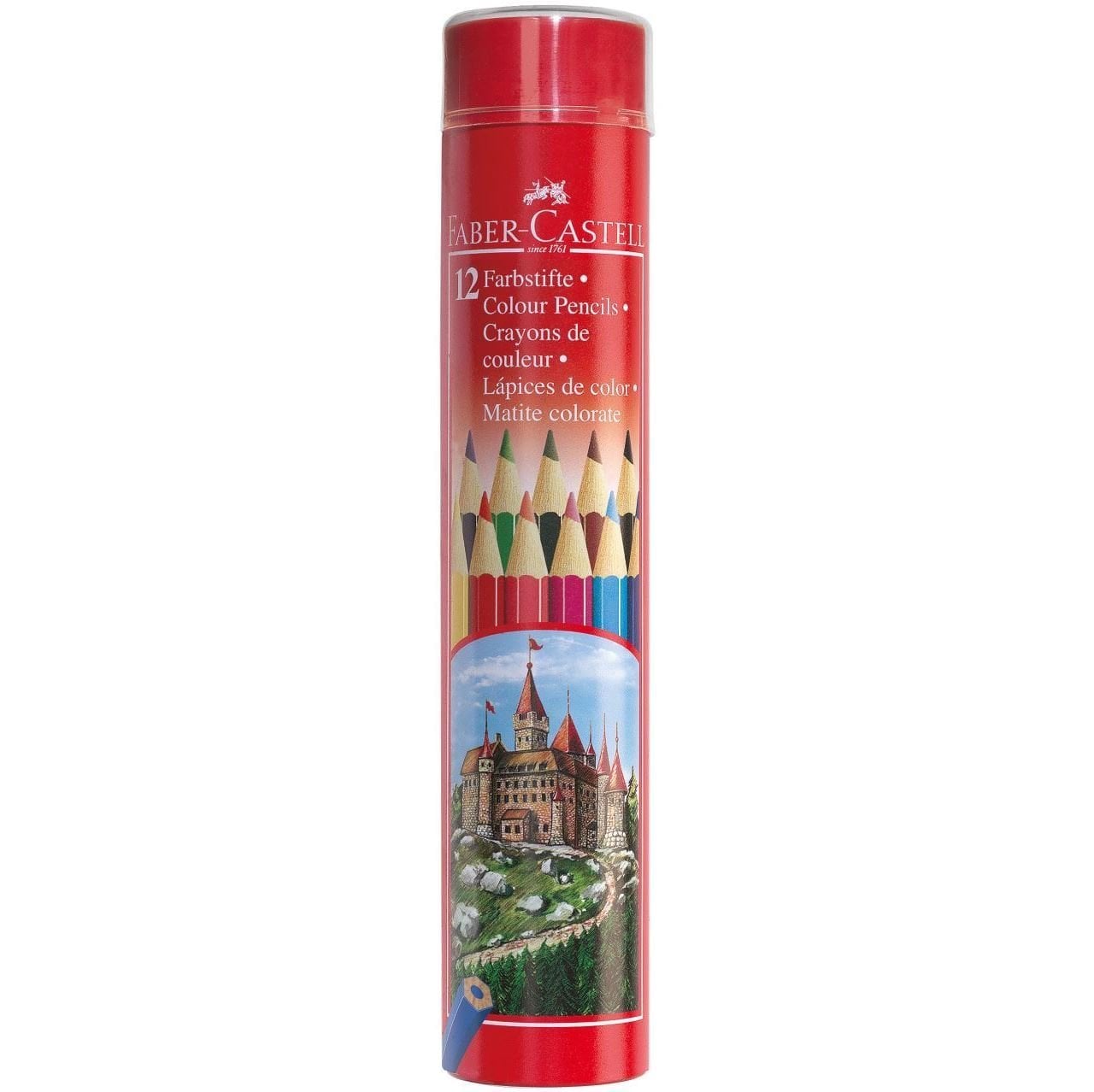 Faber Castell Kuru Boya 12 Renk Metal Tüp