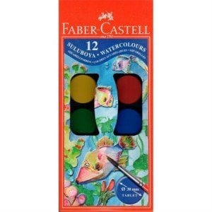 FABER CASTELL 12'Lİ KÇ.SULU BOYA
