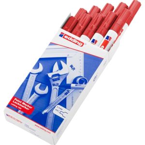 Edding 750 Permanent Marker 10'lu Paket KIRMIZI