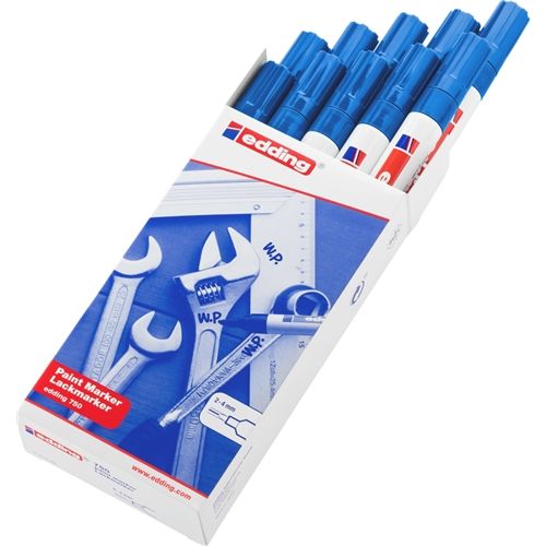 Edding 750 Permanent Marker 10'lu Paket MAVİ