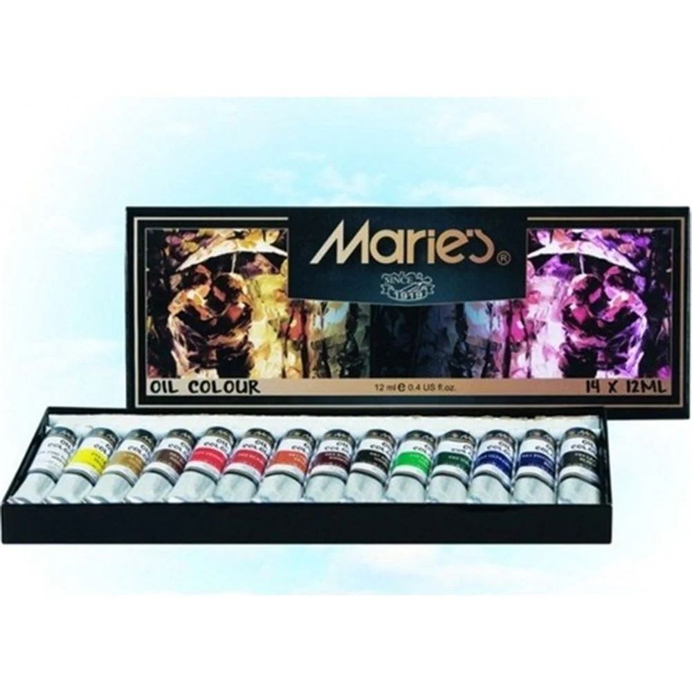 MARIES 14 ADET * 12ML YAĞLI BOYA SETİ NO: E1383B