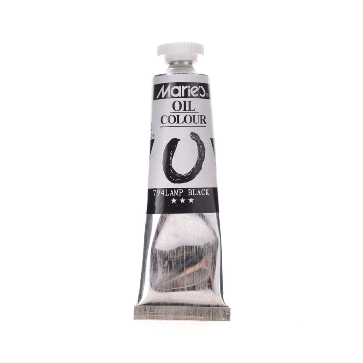 MARIES 50ML YAĞLI BOYA LAMP BLACK( PARLAK SİYAH) NO:794