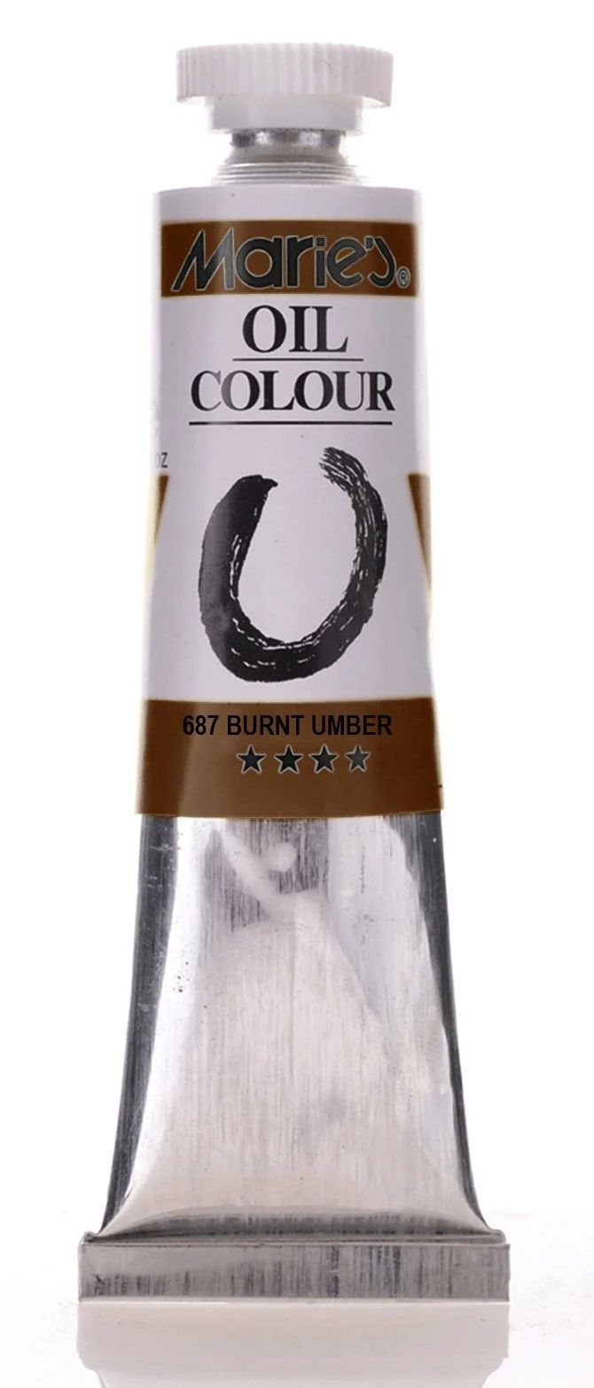 MARIES 50ML YAĞLI BOYA BURNT UMBER( YANMIŞ KERESTE ) NO:687