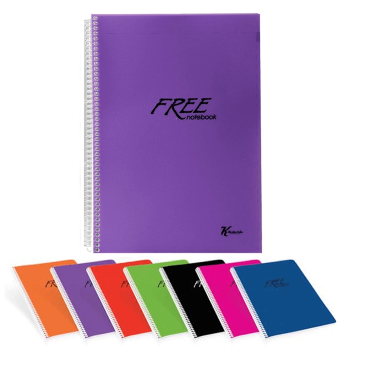 KESKİN COLOR A4 FREE SPİRALLİ Pp KAPAK 100 YAPRAK KARELİ